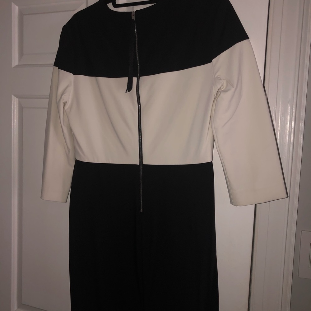 Rag & Bone Elegant Color Block Blk/White Dress - image 2